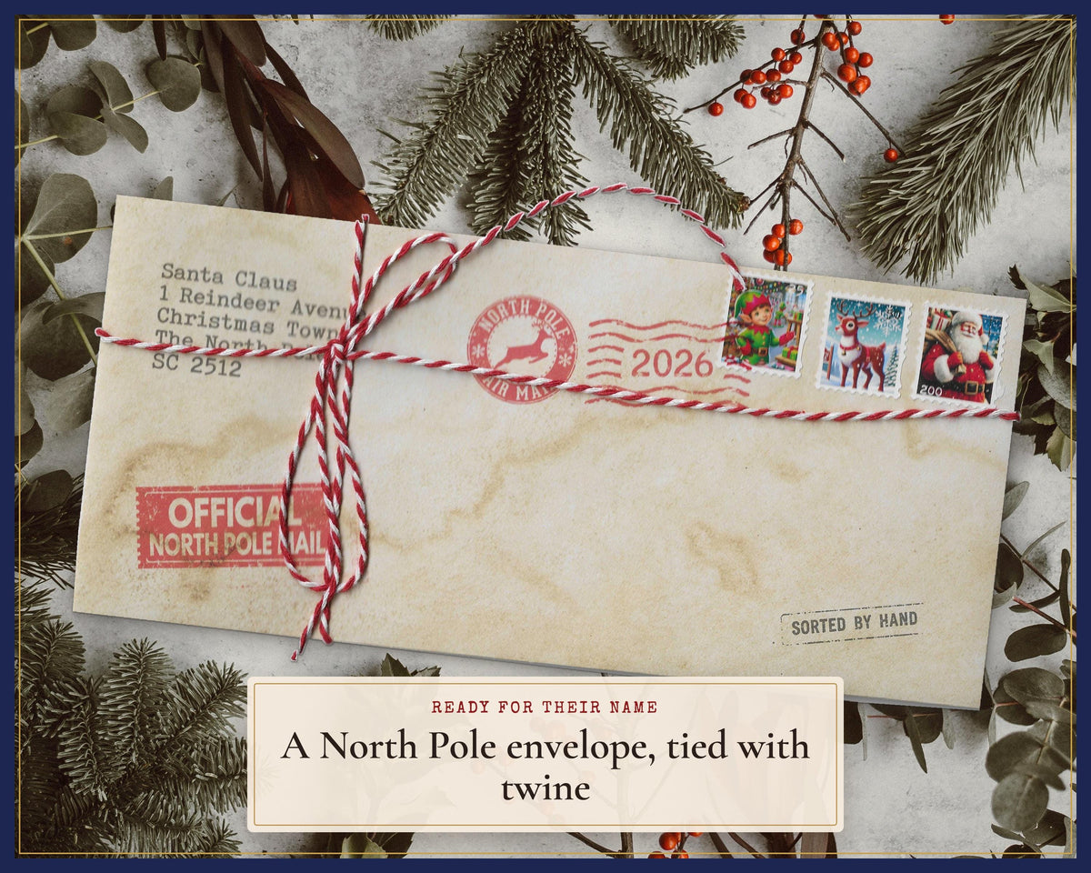Example North Pole envelope from the Santa certificate gallery.