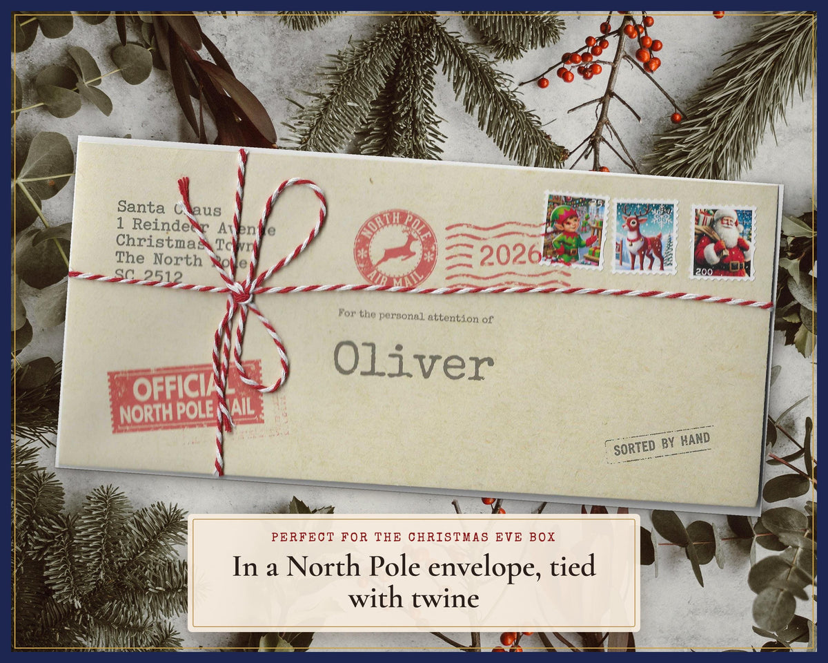 Example named North Pole envelope from the certificate gallery.