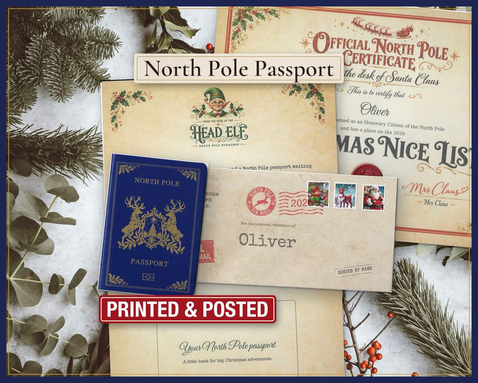 North Pole Passport & Letter